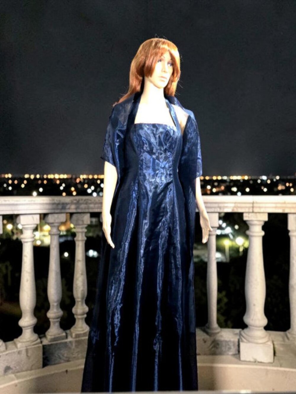 Long Midnight Blue Gown by Lori Ann Montreal